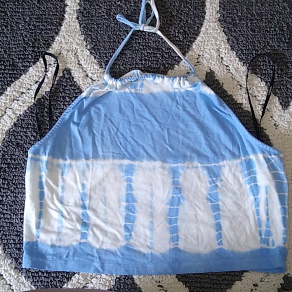 Forever 21, blue, tye-dye, halter top